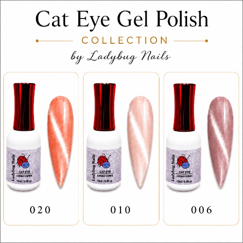 Cat Eye Gel Polish By LadyBug Nails 15ml-Brow lll