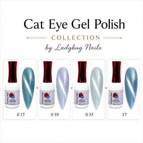 Cat Eye Gel Polish By LadyBug Nails 15ml-Blue collection