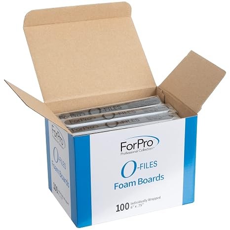  O-Files Foam Board, Double-Sided Manicure Nail File, 100/18