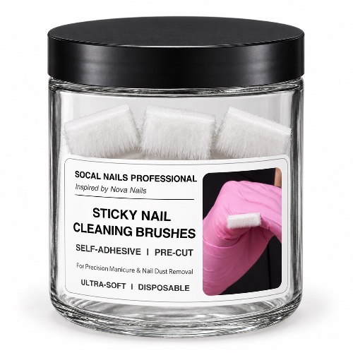 Precision Manicure Sticky Nail cleaning Brushes- Self Adhesi